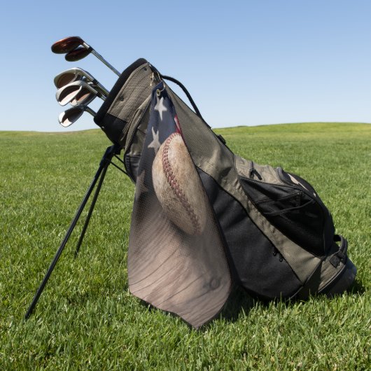 Serviette De Golf Base-ball et drapeau (Vert)