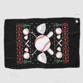 Serviette De Golf Base-ball Ugly Christmas Sweater (Horizontal)