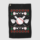 Serviette De Golf Base-ball Ugly Christmas Sweater (Devant)