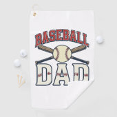 Serviette De Golf Baseball Dad Vintage Engraving Shirt Design_1 (En situation)