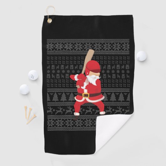 Serviette De Golf Baseball de Noël (En situation)