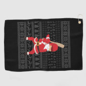 Serviette De Golf Baseball de Noël (Horizontal)