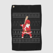 Serviette De Golf Baseball de Noël (Devant)