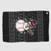 Serviette De Golf Baseball de Noël (Horizontal)