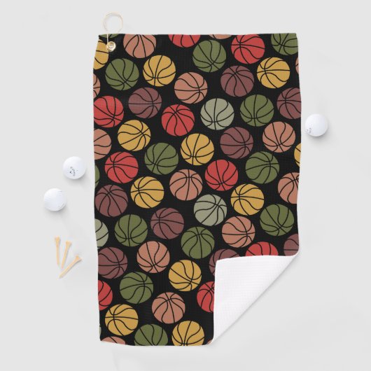 Serviette De Golf Basketball Pattern (En situation)