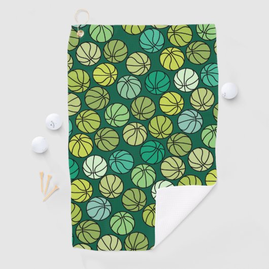 Serviette De Golf Basketball Pattern (En situation)