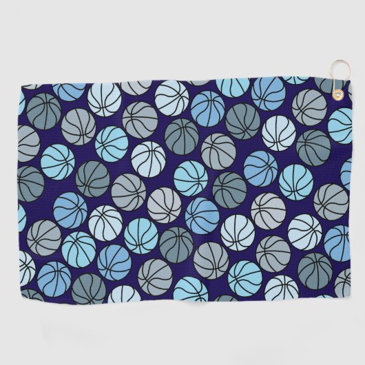 Serviette De Golf Basketball Pattern (Horizontal)