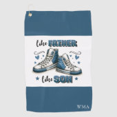 Serviette De Golf Baskets Bleus Comme Père, Comme Fils (Devant)