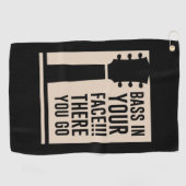 Serviette De Golf Basse de musique de guitare dans votre visage (Horizontal)