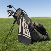 Serviette De Golf Basse de musique de guitare dans votre visage (Vert)