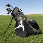 Serviette De Golf Basse Personnalisée Pêche Ninja Dark Fishing Servi (Vert)