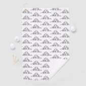 Serviette De Golf basset blanc (En situation)