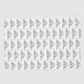 Serviette De Golf basset blanc (Horizontal)