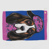 Serviette De Golf Basset Hound (Horizontal)