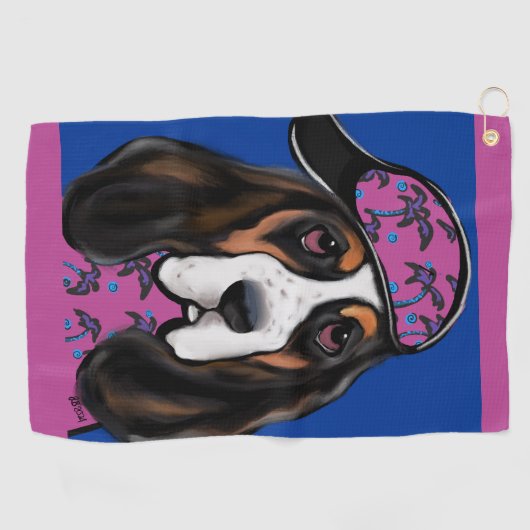 Serviette De Golf Basset Hound (Horizontal)