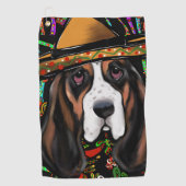 SERVIETTE DE GOLF BASSET HOUND (Devant)