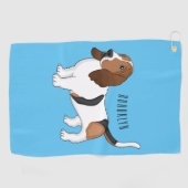 Serviette De Golf Basset hound dessin de chien (Horizontal)