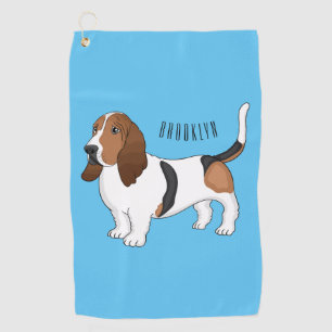 Serviette De Golf Basset hound dessin de chien
