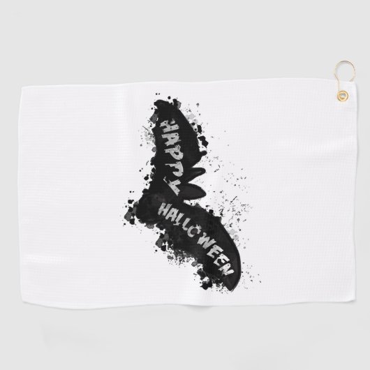 Serviette De Golf Bat d'Halloween (Horizontal)