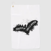 Serviette De Golf Bat d'Halloween (Devant)