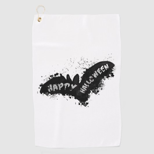Serviette De Golf Bat d'Halloween (Devant)