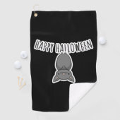 Serviette De Golf Bat d'Halloween (En situation)