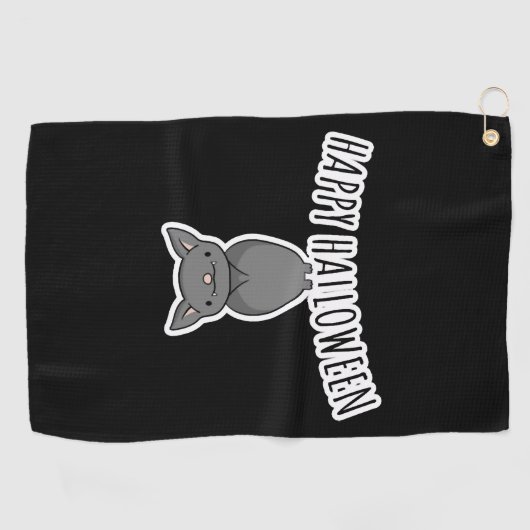 Serviette De Golf Bat d'Halloween (Horizontal)