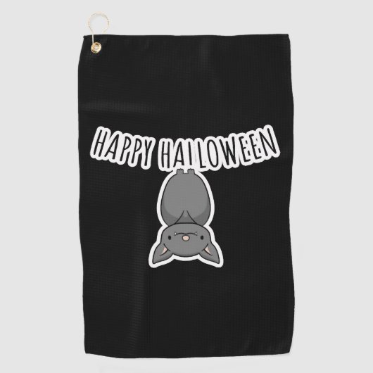 Serviette De Golf Bat d'Halloween (Devant)