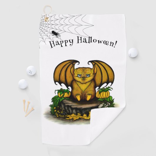 Serviette De Golf Bat d'Halloween mignonne (En situation)