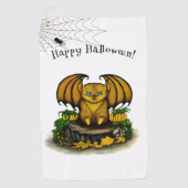 Serviette De Golf Bat d'Halloween mignonne (Devant)