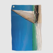 Serviette De Golf Bateau de pêche traditionnel sur la plage (Devant)