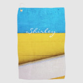 Serviette De Golf Bâtiment battu - Abstrait minimal par STaylor (Devant)