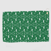 Serviette De Golf Bâton de golf vert (Horizontal)