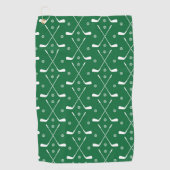 Serviette De Golf Bâton de golf vert (Devant)