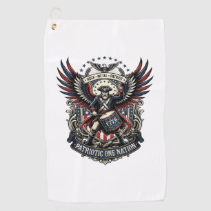 Serviette De Golf Batteur Patriotique De Musique De Liberté Rock Mét