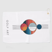 Serviette De Golf Bauhaus Art in five lines and spheres (Horizontal)