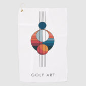 Serviette De Golf Bauhaus Art in five lines and spheres (Devant)