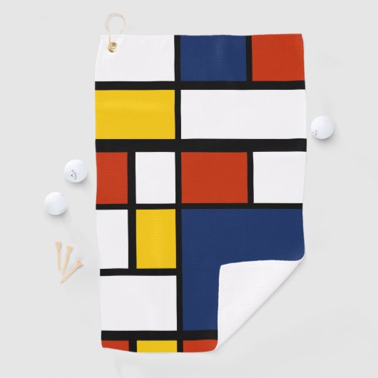 Serviette De Golf bauhaus motif peinture géométrique abstraite mo (En situation)