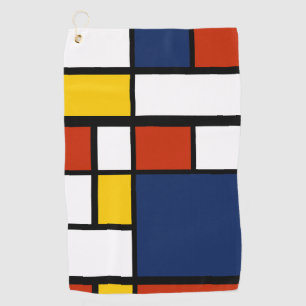 Serviette De Golf bauhaus motif peinture géométrique abstraite mo