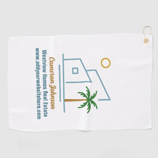 Serviette De Golf Beach Real Estate Company Custom Coastal Realtor (Horizontal)