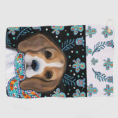 Serviette De Golf Beagle (Horizontal)