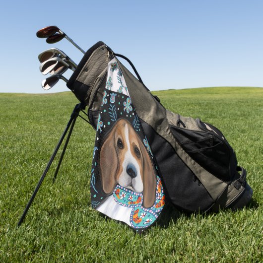 Serviette De Golf Beagle (Vert)
