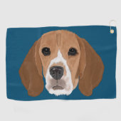 Serviette De Golf Beagle (Horizontal)