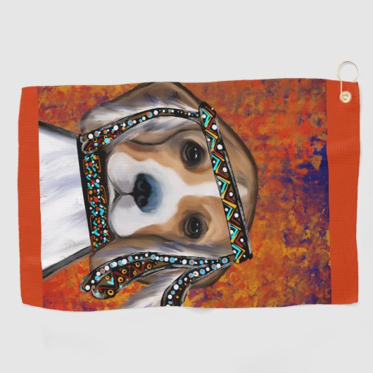 Serviette De Golf Beagle (Horizontal)