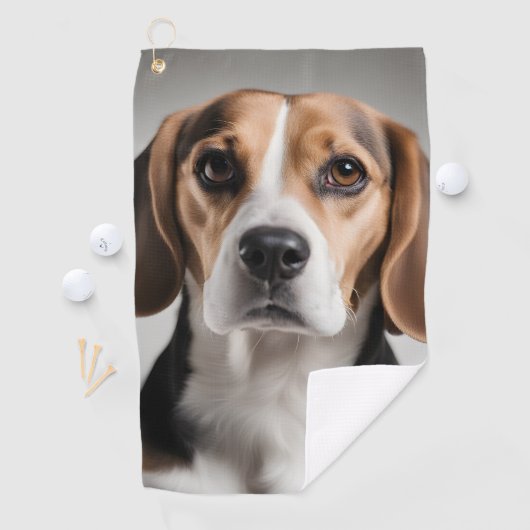 Serviette De Golf Beagle (En situation)