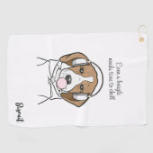 Serviette De Golf Beagle de refroidissement avec Bubblegum mignon ch (Horizontal)