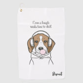 Serviette De Golf Beagle de refroidissement avec Bubblegum mignon ch (Devant)