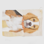 Serviette De Golf Beagle Hound Dog Peinture Animal Art original (Horizontal)