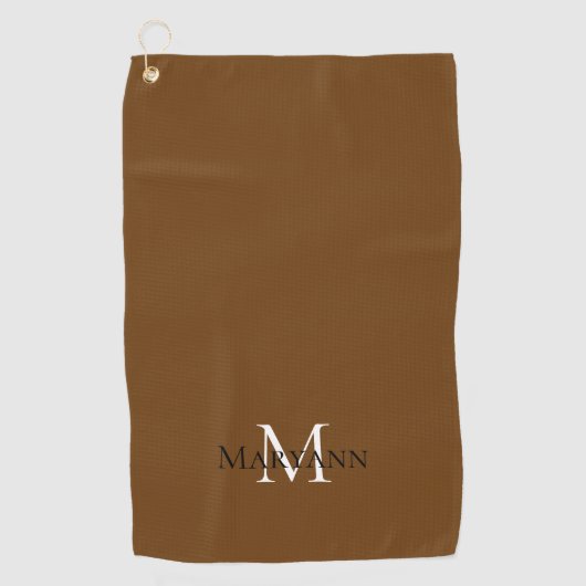 Serviette De Golf Beau Brown blanc et noir (Devant)