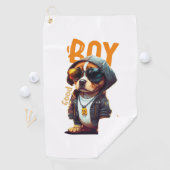 Serviette De Golf Beau Chien Chien Cute Chiot (En situation)